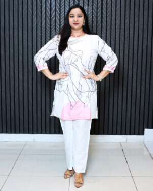 Summer Wear Cotton Cordset White