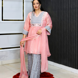 Baby Pink Three-Piece Elegant Set