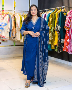 Straight Stylish Cotton Suit